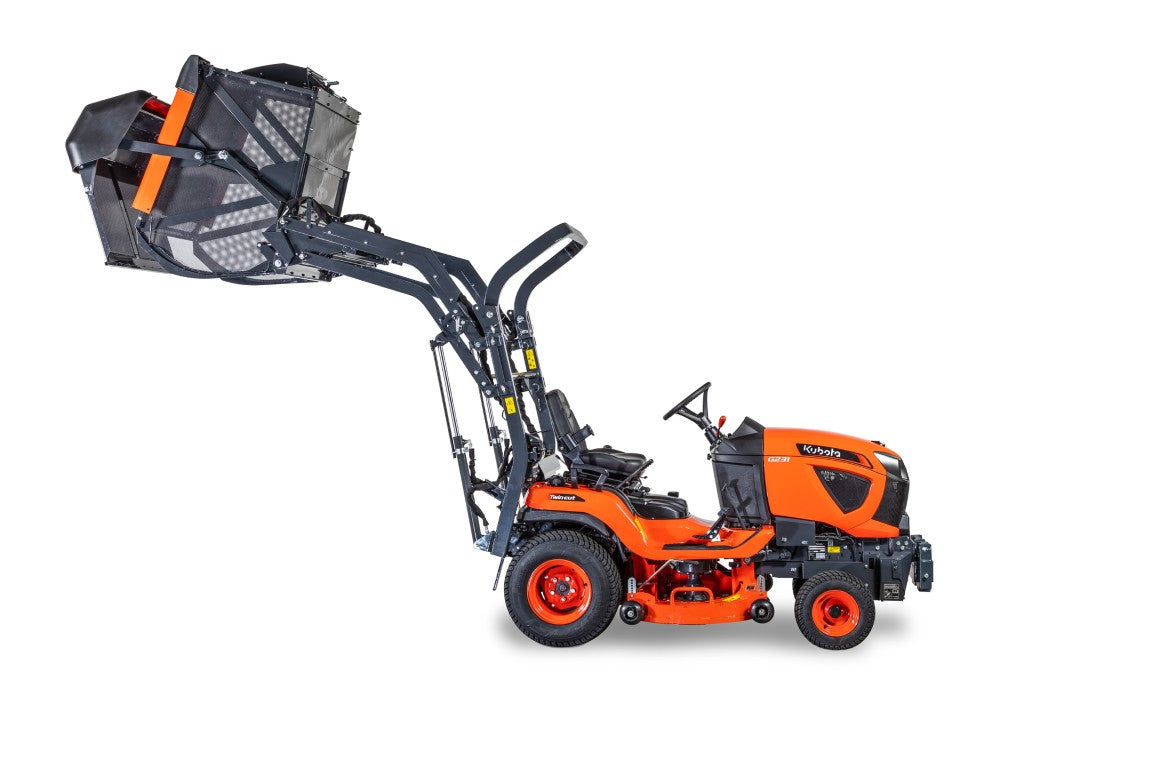 KUBOTA G231 HD Rideon Mower with 48" Deck and High Dump Collector